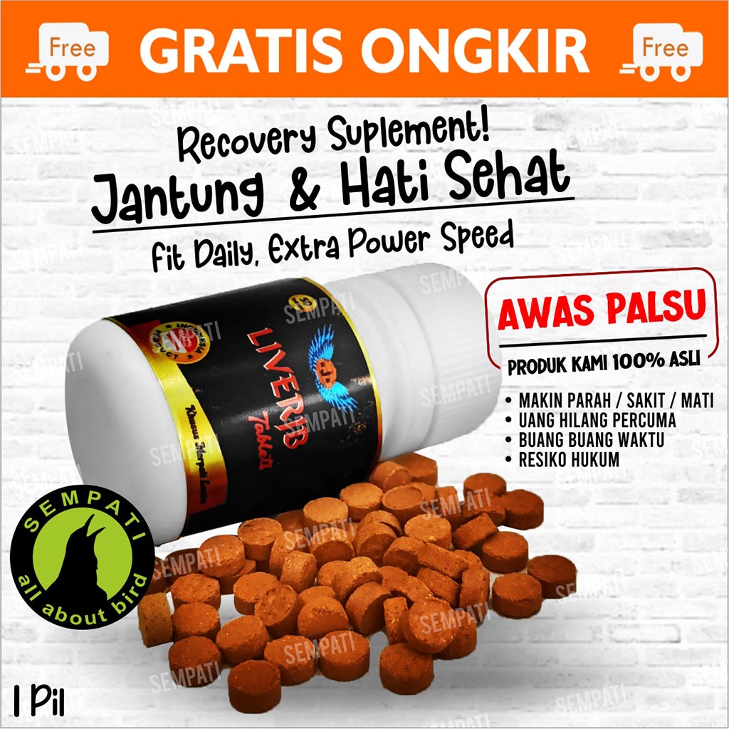 SEMPATI LIVERJB VITAMIN SUPLEMENT PIL MERPATI BALAP POS KOLONG PENJAGA FUNGSI HATI LIVERTONIC OBAT M