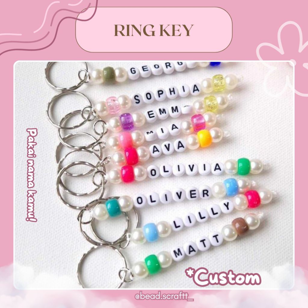RING KEY/Gantungan Kunci custom nama