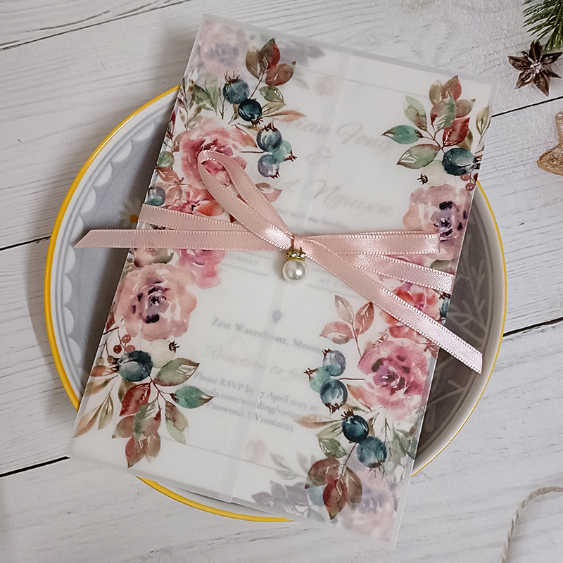 Undangan Pernikahan Velum paper/Translucent paper #2 full colour