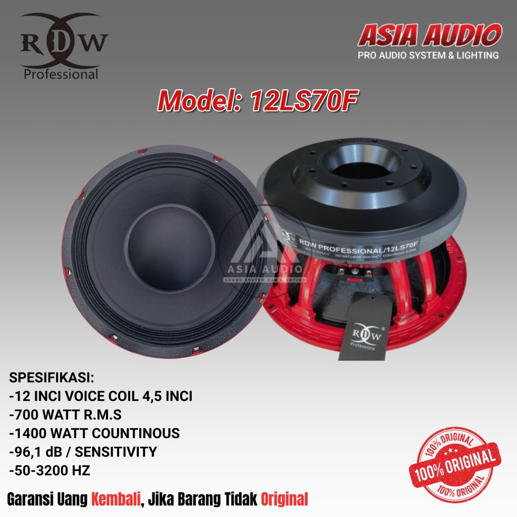 SPEAKER COMPONENT RDW 12LS70F