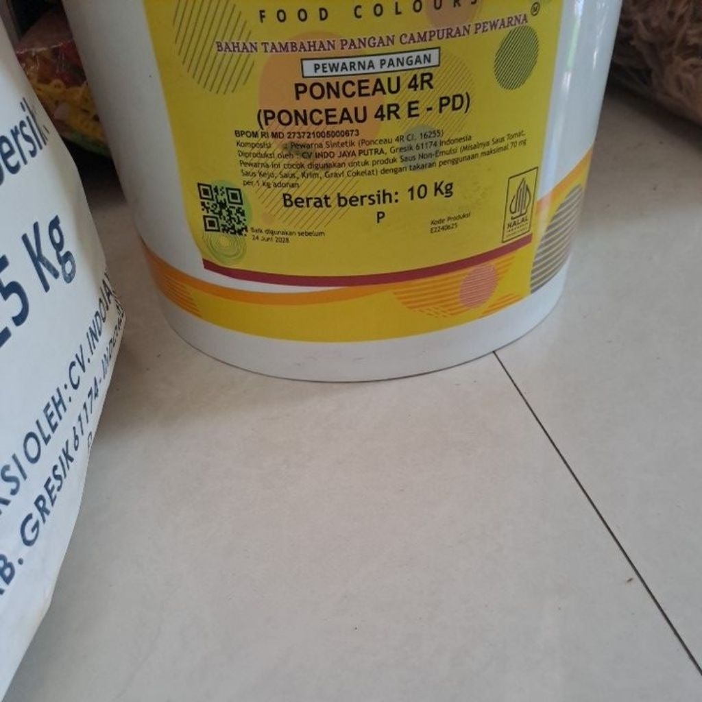 

pewarna ponceau 4r 1kg / pewarna merah ponceau 1kg