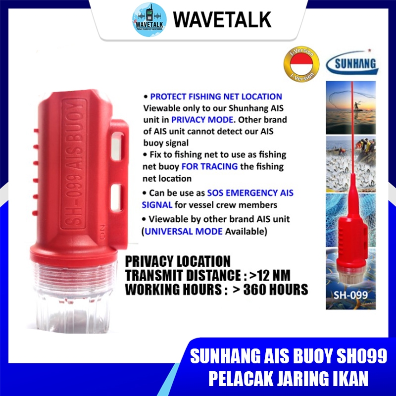 Sunhang Ais Buoy SH099 12Nm Antena Shunhang Ais SH 099 Jaring Ikan Original