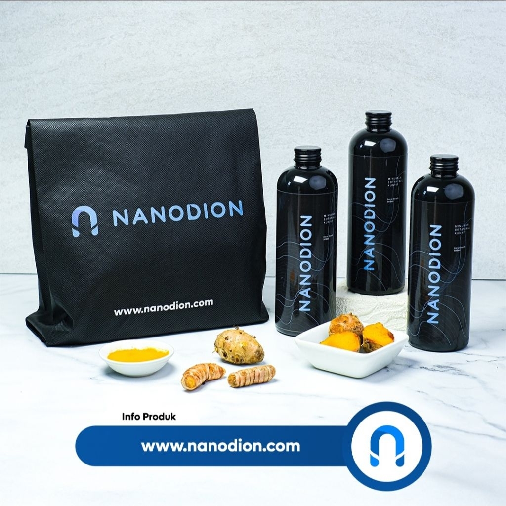 

Nanodion 3 Botol + FREE Totebag Nanococo | Maksimalkan Manfaat Kunyit