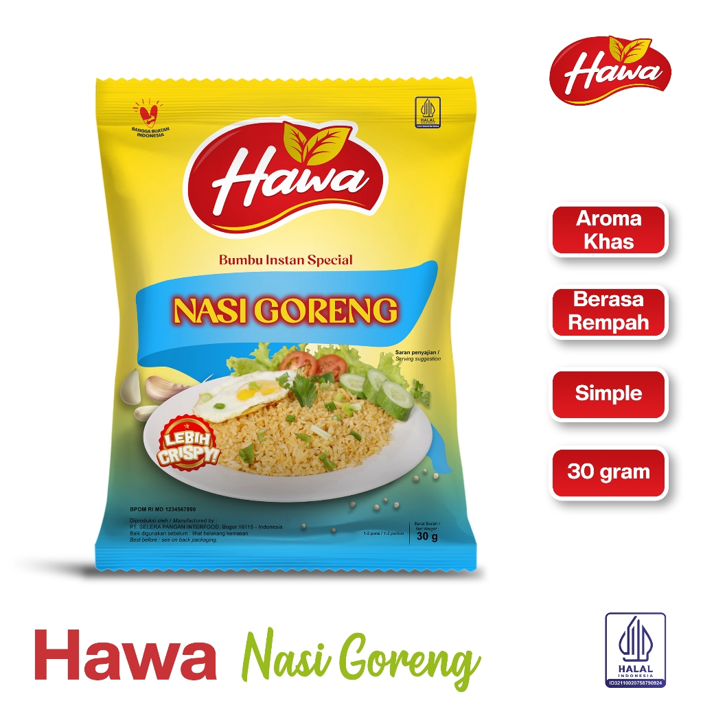 

Hawa Bumbu Instan Nasi Goreng Praktis 30gr