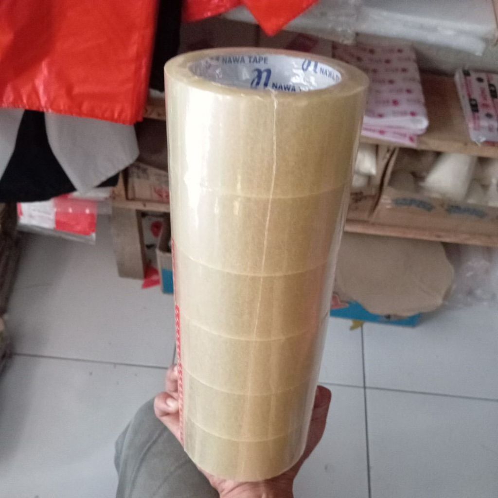 

selotip bening transparan 1 roll isi 6