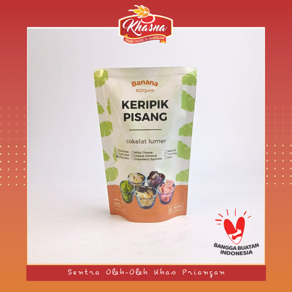 

RIZQUNA KERIPIK PISANG DENGAN COKLAT LUMER