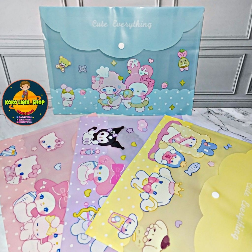 

BARU || Folder Bag A4 Motif Sanrio Pocket File ( MAP ) 32x23 Cm