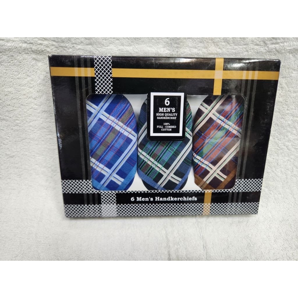 1 kotak saputangan katun pria motif