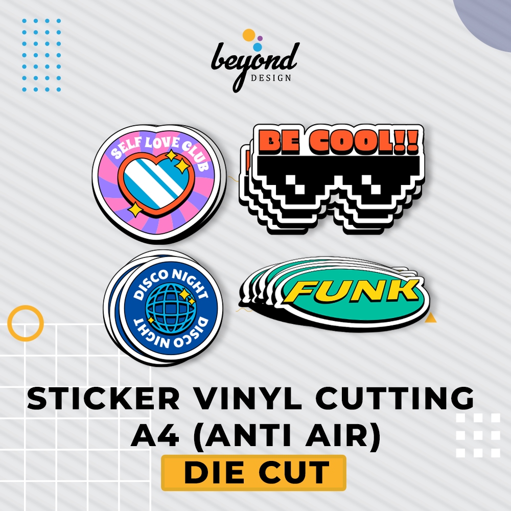 

Sticker Vinyl Cutting A4 Die Cut | Cetak Stiker Vinyl Anti Air Waterproof Potong Putus untuk Souvenir Usaha Logo Merchandise