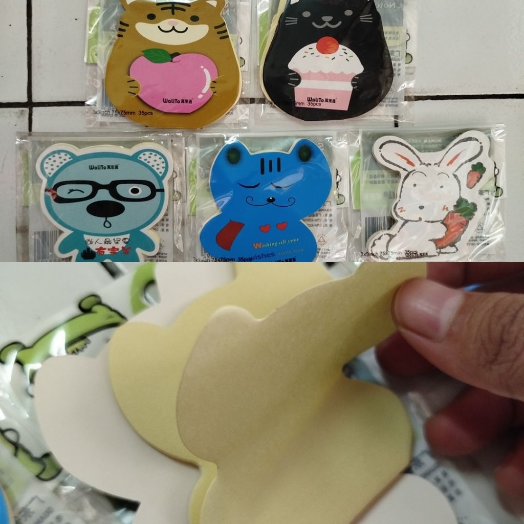 

Sticky Notes Animal Hewan Kucing Kelinci Beruang Lucu / Tempelan Kertas / Catatan Memo Note Karakter