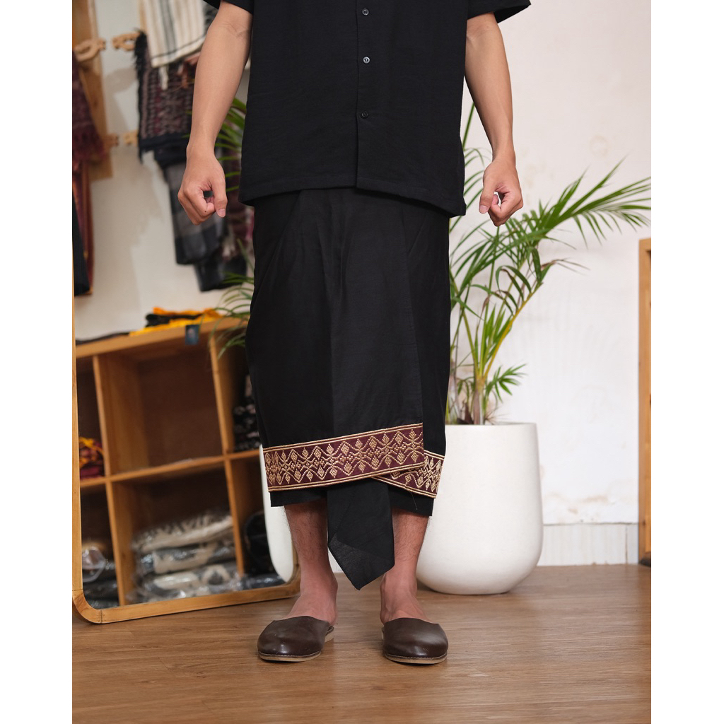 SAPUTAN KATUN BORDIR HITAM / BUSANA ADAT BALI / SPT.KTN.001