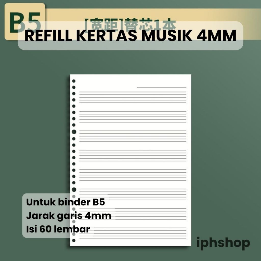 

iphshop - Buku Tulis Musik B5 untuk Pelajar | Kertas Tebal Anti Tembus Tinta | Cover 10 Warna
