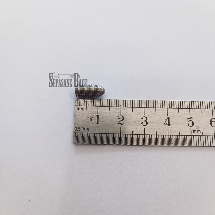 M6 x 12 Ball Plunger Stainless Steel Baut Stopper M6x12