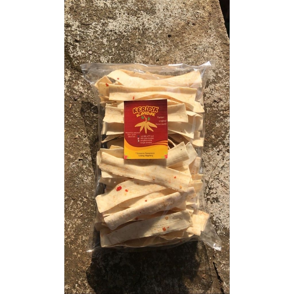 

Kripik Slondok pedas manis mentah 1KG - slondok khas magelang