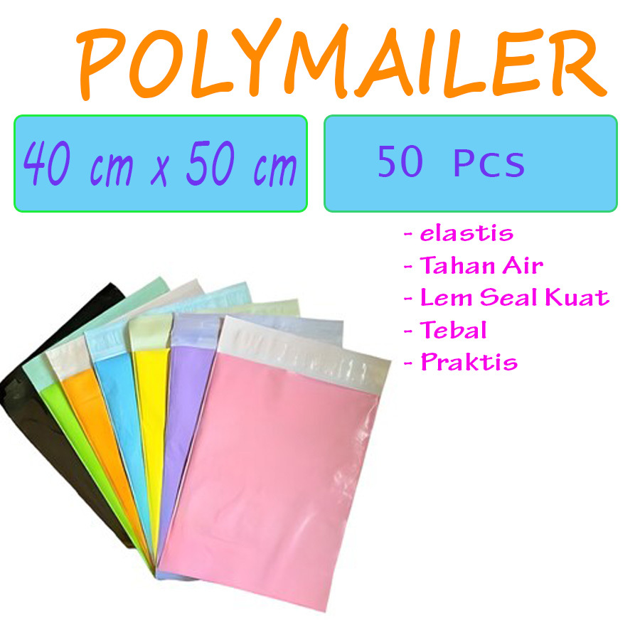 

[ 50 pcs ] Polymailer Plastik Packing TEBAL 40 x 50 cm
