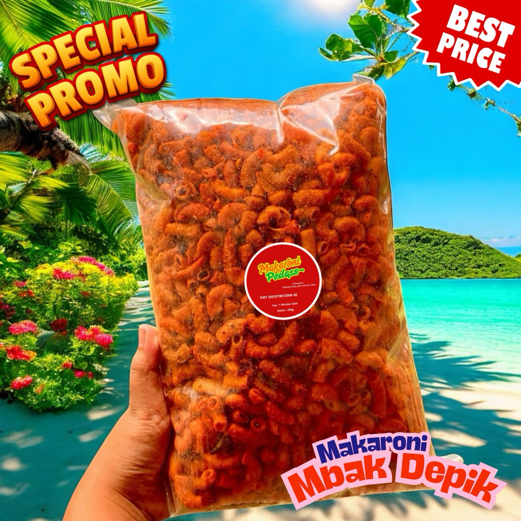 

Makaroni 250gr Rasa Pedas Garing – Dijamin Nagih!