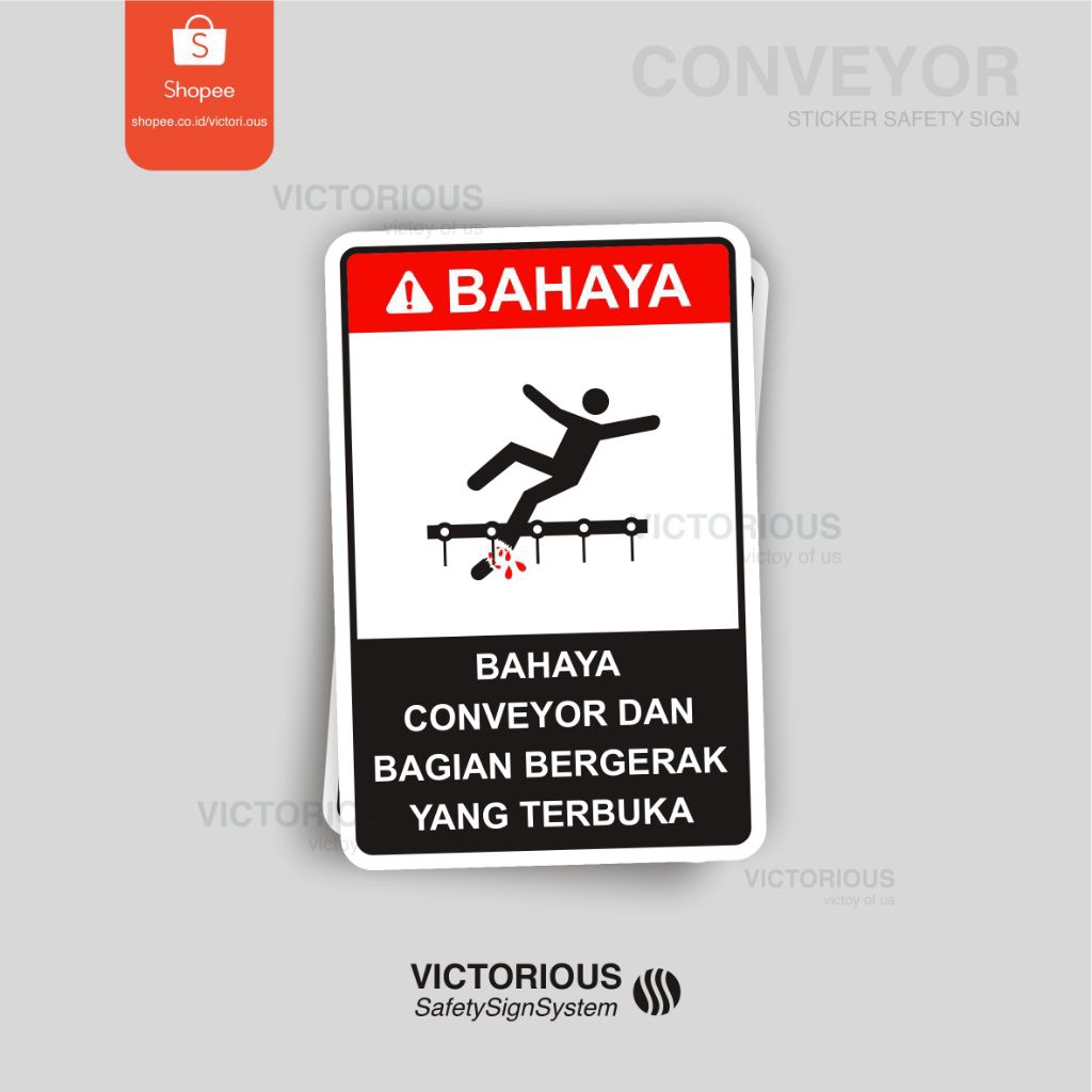 

Sticker Safety Sign K3 Bahaya Conveyor Yang Bergerak Terbuka