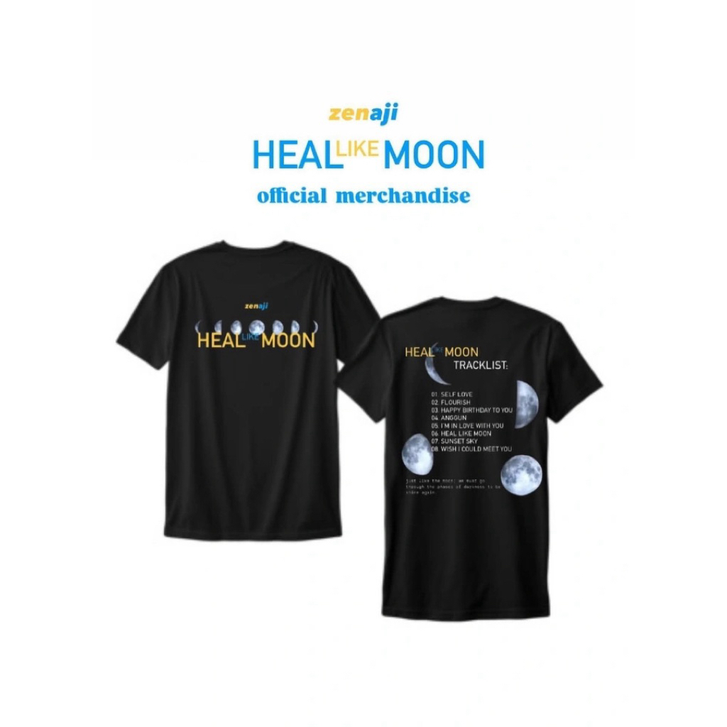 Merchandise Kaos Album Heal Like Moon by Zen Aji