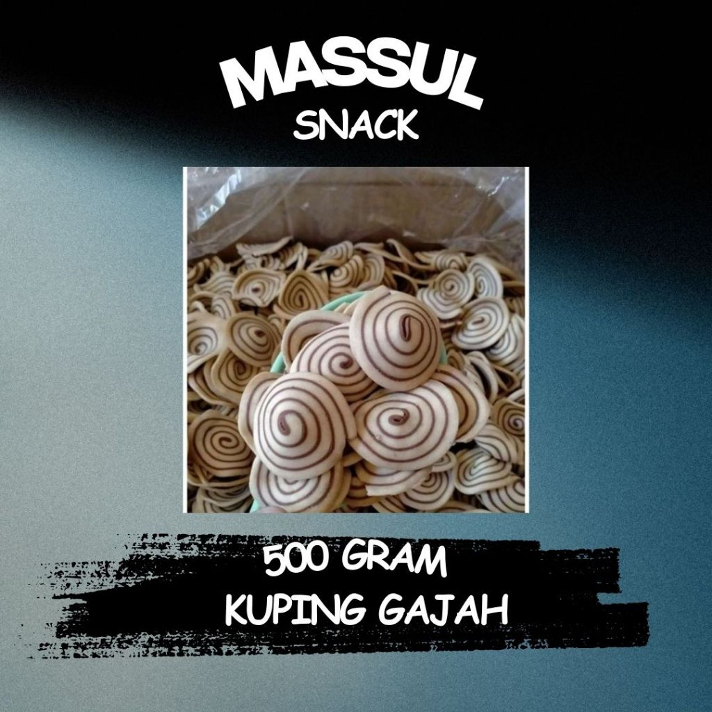 

[500 gram] Kue Kuping Gajah Baru Snack Jajan Jadul
