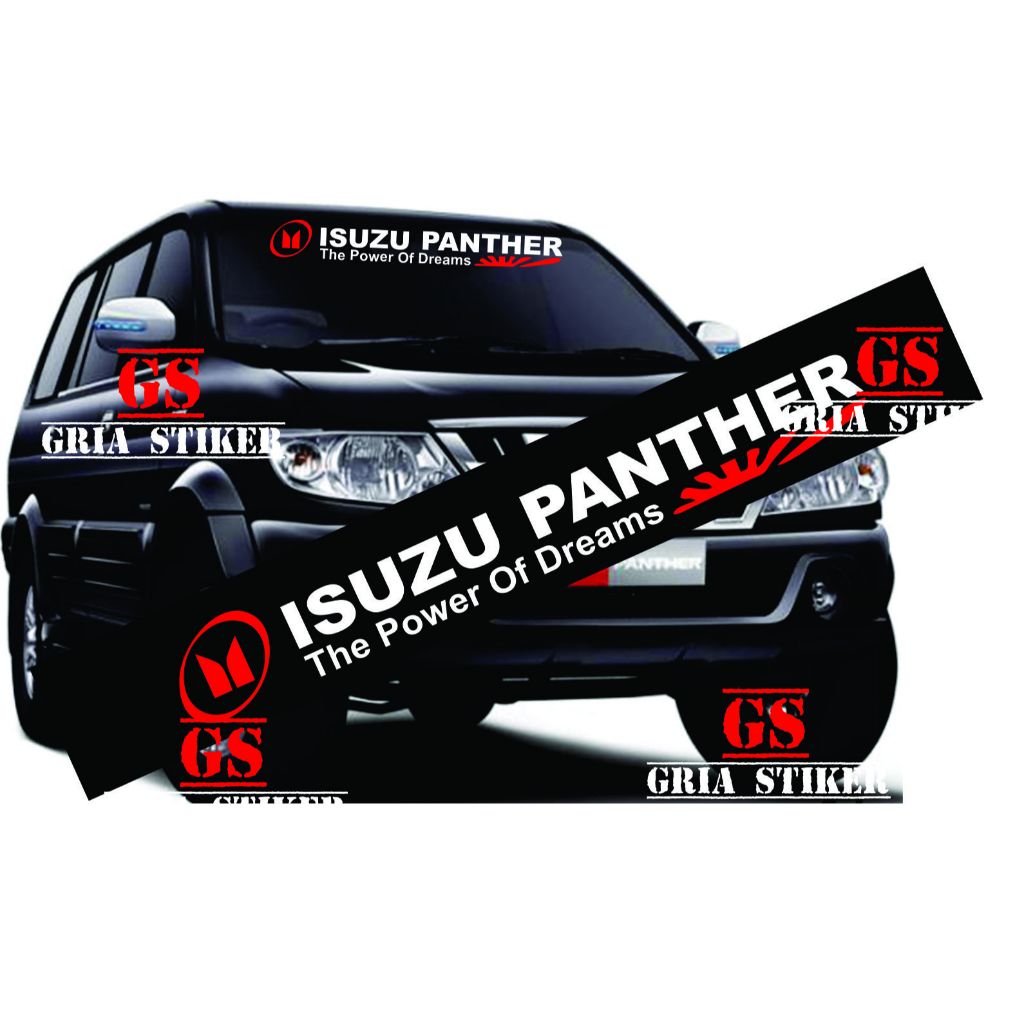 Stiker kaca depan mobil isuzu panther cutting stiker kaca mobil panther terbaru