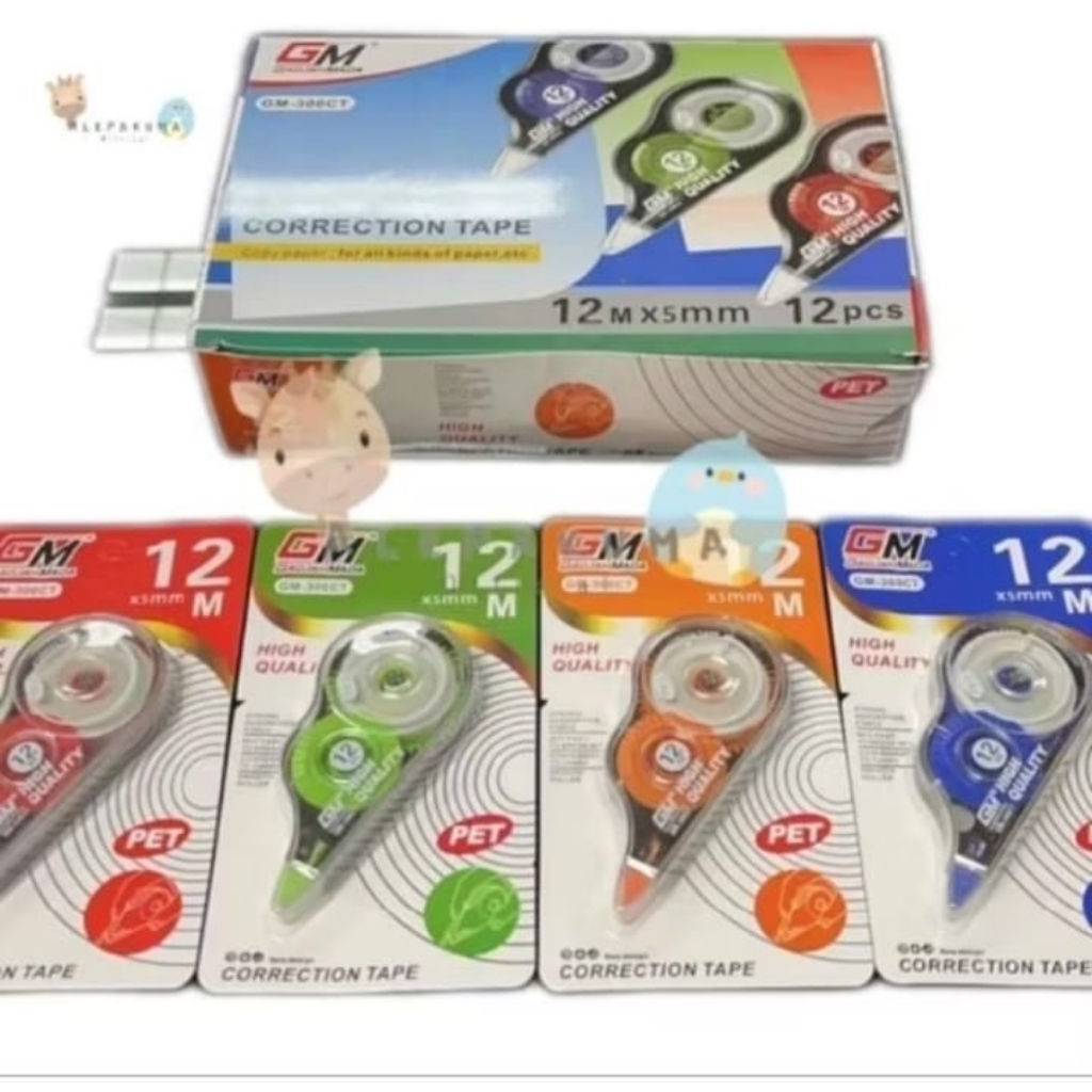 

Tipe-X kertas/correction tape GM/joyko 12 meter