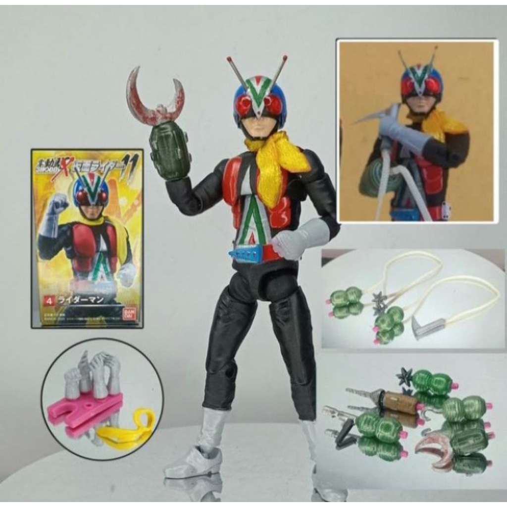 shodo x riderman kamen rider resin repaint detail custom (bib)