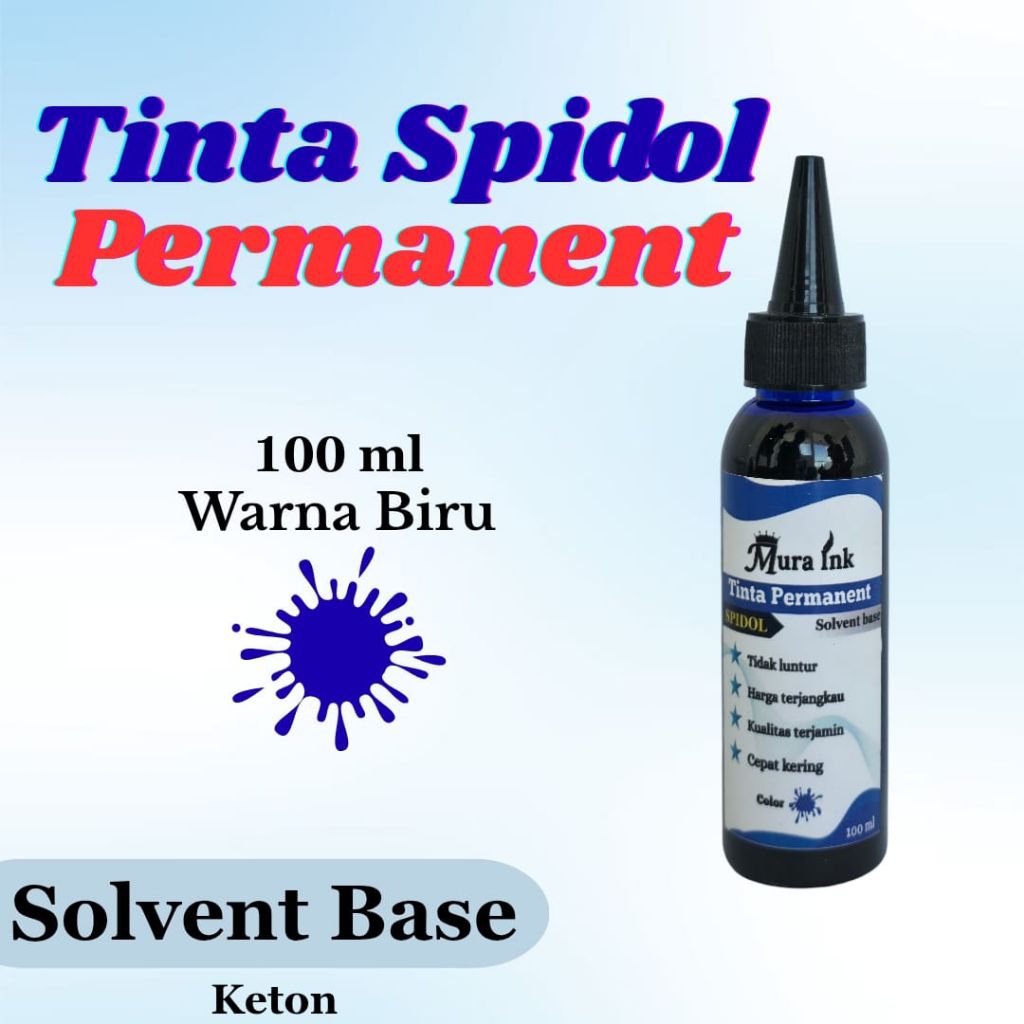 

Tinta spidol permanent biru 100 ml basis minyak mura ink