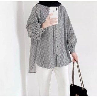 BAJU TUNIK MOTIF KOTAK TERBARU ANISA TUNIK KOTAK KOTAK TERLARIS