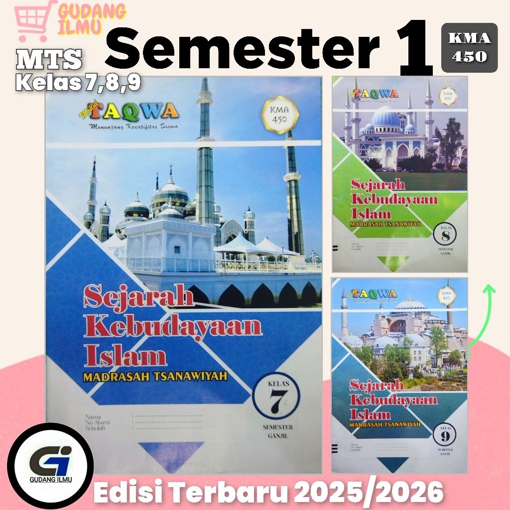 LKS SKI / Sejarah Kebudayaan Islam MTS Kelas 7 8 9 semester 1 Kur. merdeka l taqwa