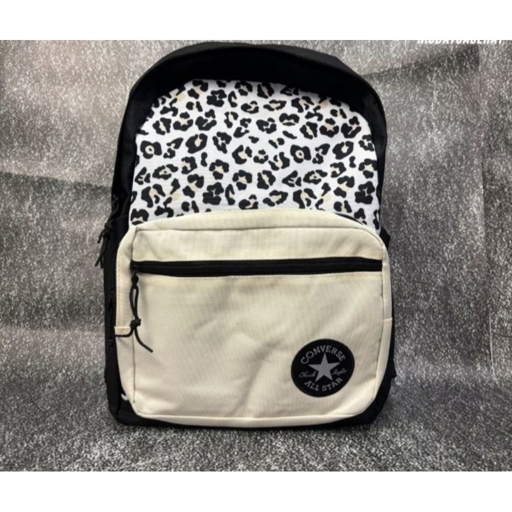 tas backpack Converse motif leopard