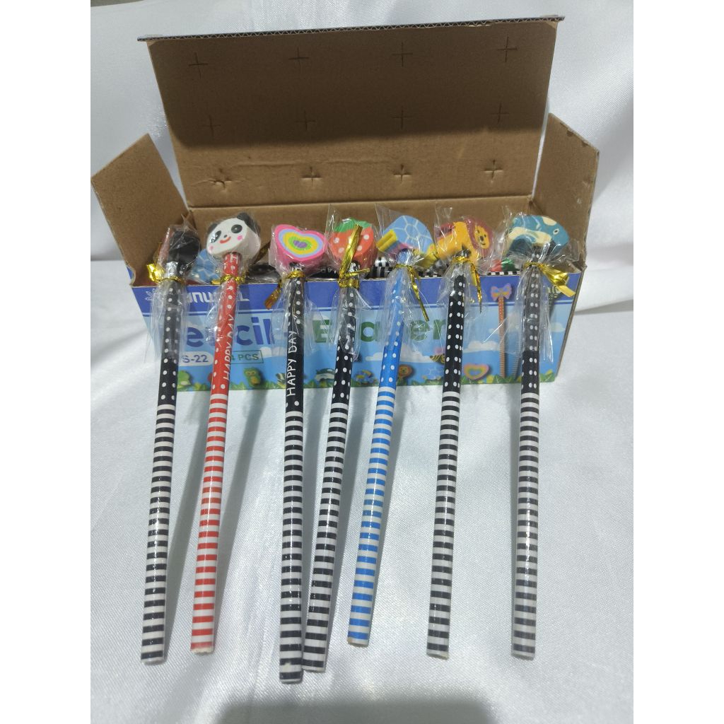 

pensil + penghapus karakter salur