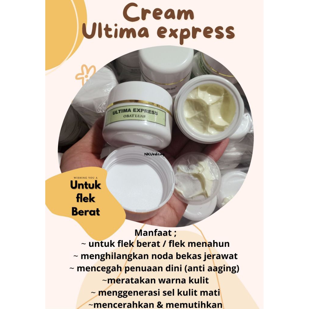 Night Cream Label hijau Ultima Express / Cream khusus Flek