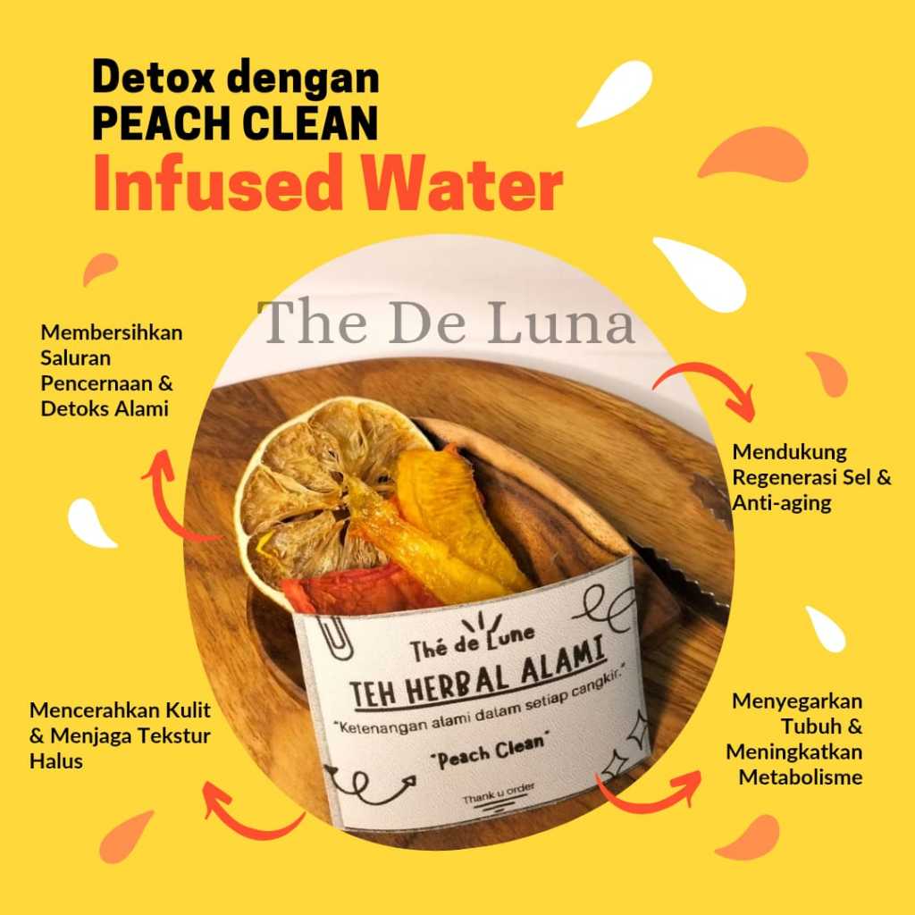 

Peach Clean INFUSER WATER, FRUITS DETOX/DEHYDRATED FRUITS