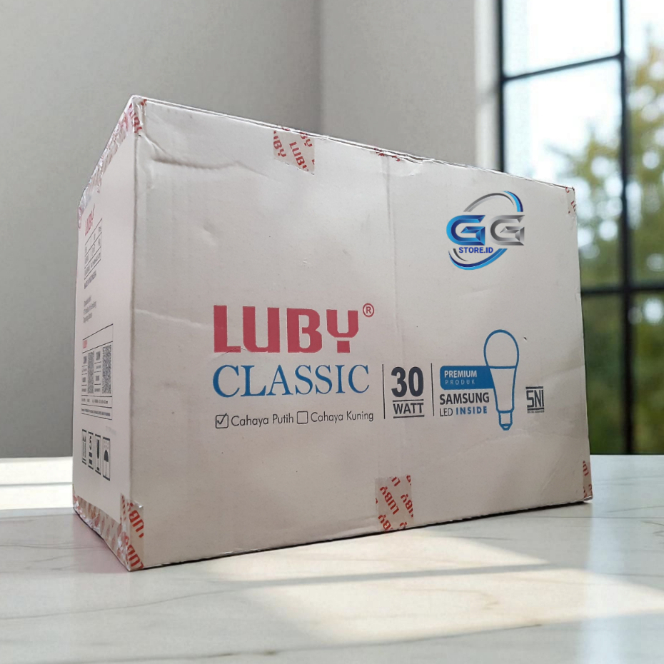 Paket 1 Koli LUBY Classic Lampu Bohlam LED 30 Watt / Isi 30 Pcs LUBY Classic 30W - Cahaya Putih