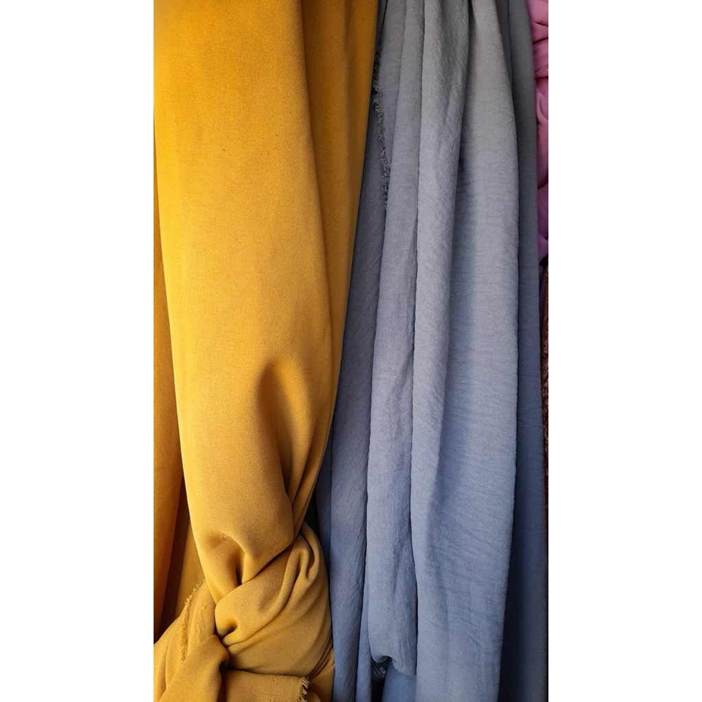 Kain Cringkle Airflow Meteran Murah