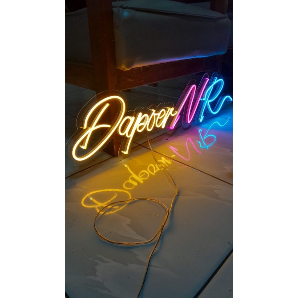 Custom Neon Flex LED Neon Flex Custom Dekorasi Ruangan