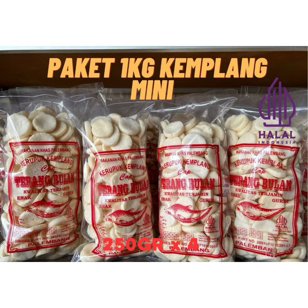 

KERUPUK PALEMBANG PAKET 1KG KEMPLANG KANCING MINI