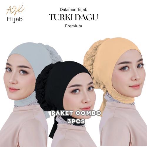 COMBO 3PCS CIPUT turki DAGU | Dalaman Turki DAGU Jilbab