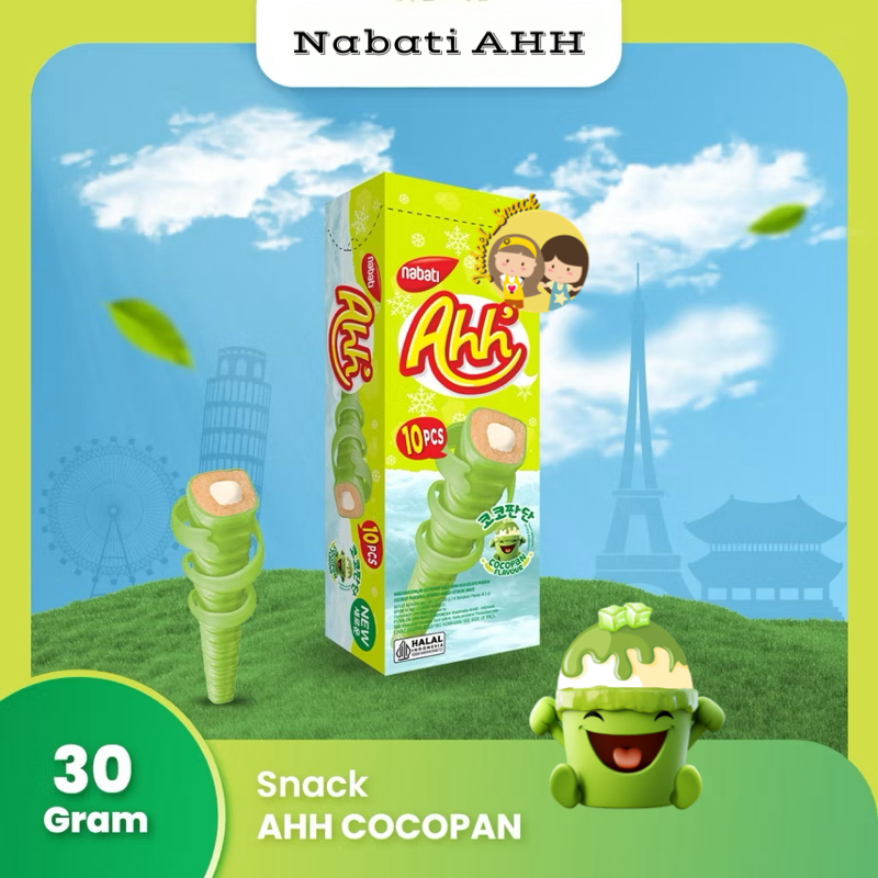 

Wafer AHH Rasa Coco Pandan 30gr – Camilan Renyah, Wangi & Manis
