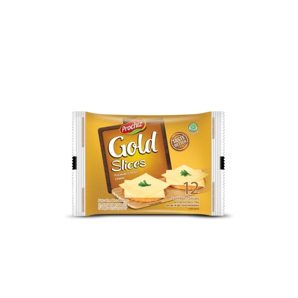 

Prochiz Gold Slices Keju Cheddar Lemabaran 12 slice/pack