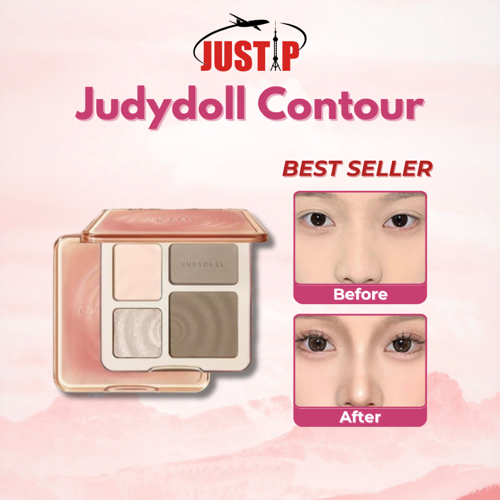 Judydoll Contour Highlighter Bronzer Palette  - Judydoll Face Pallate untuk hidung dan aegyosal