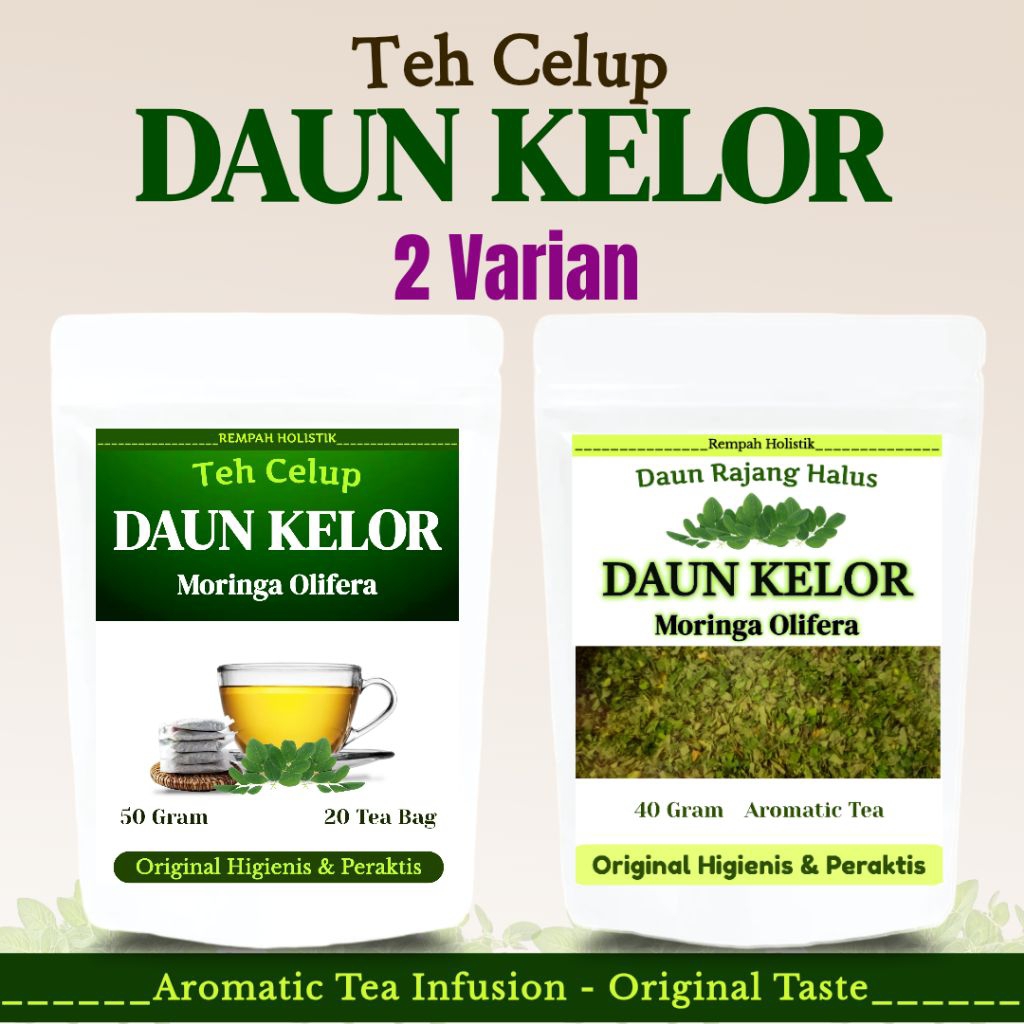

TEH DAUN KELOR | Teh Asam Urat, Teh Kolesterol, Teh Diabetes, Teh Hipertensi, Teh Imunitas | 20 Tea