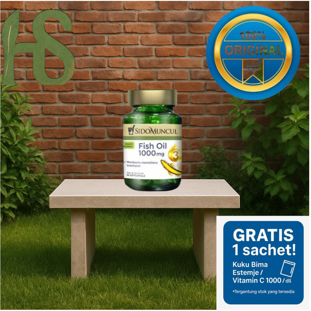 Fish Oil Sidomuncul – Suplemen Minyak Ikan Omega 3 – Isi 50 Kapsul