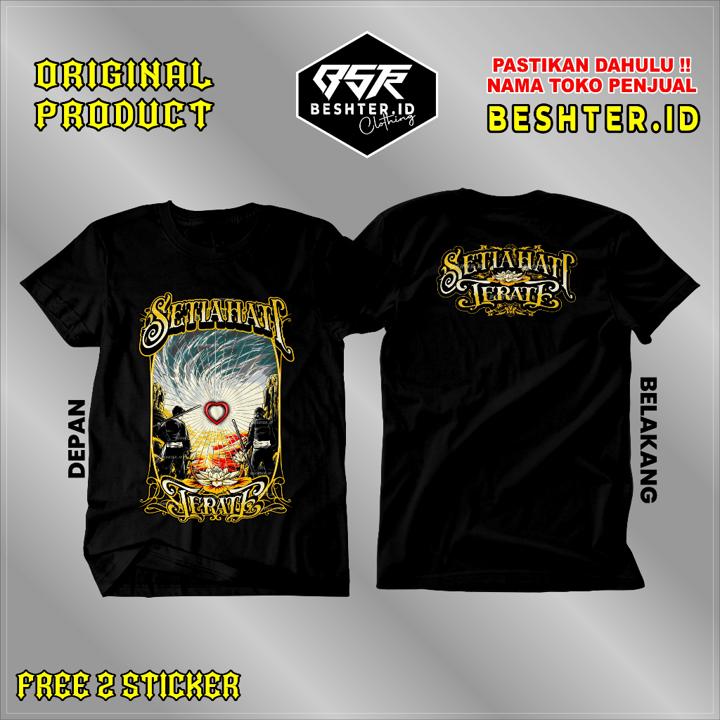 Kaos Distro PSHT Ornament Original - Kaos SH Terate Ber Label Original - Kaos Setia Hati Terate
