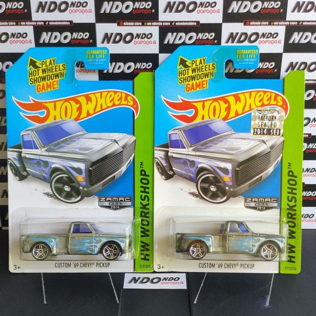 Hot Wheels Custom '69 Chevy Pickup ZAMAC - 2014 Factory Sealed [Walmart]