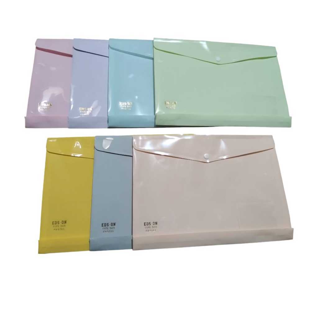

MAP KANCING DOKUMEN PLASTIK F4 FOLIO WARNA PASTEL + PUNGGUNG TEBAL