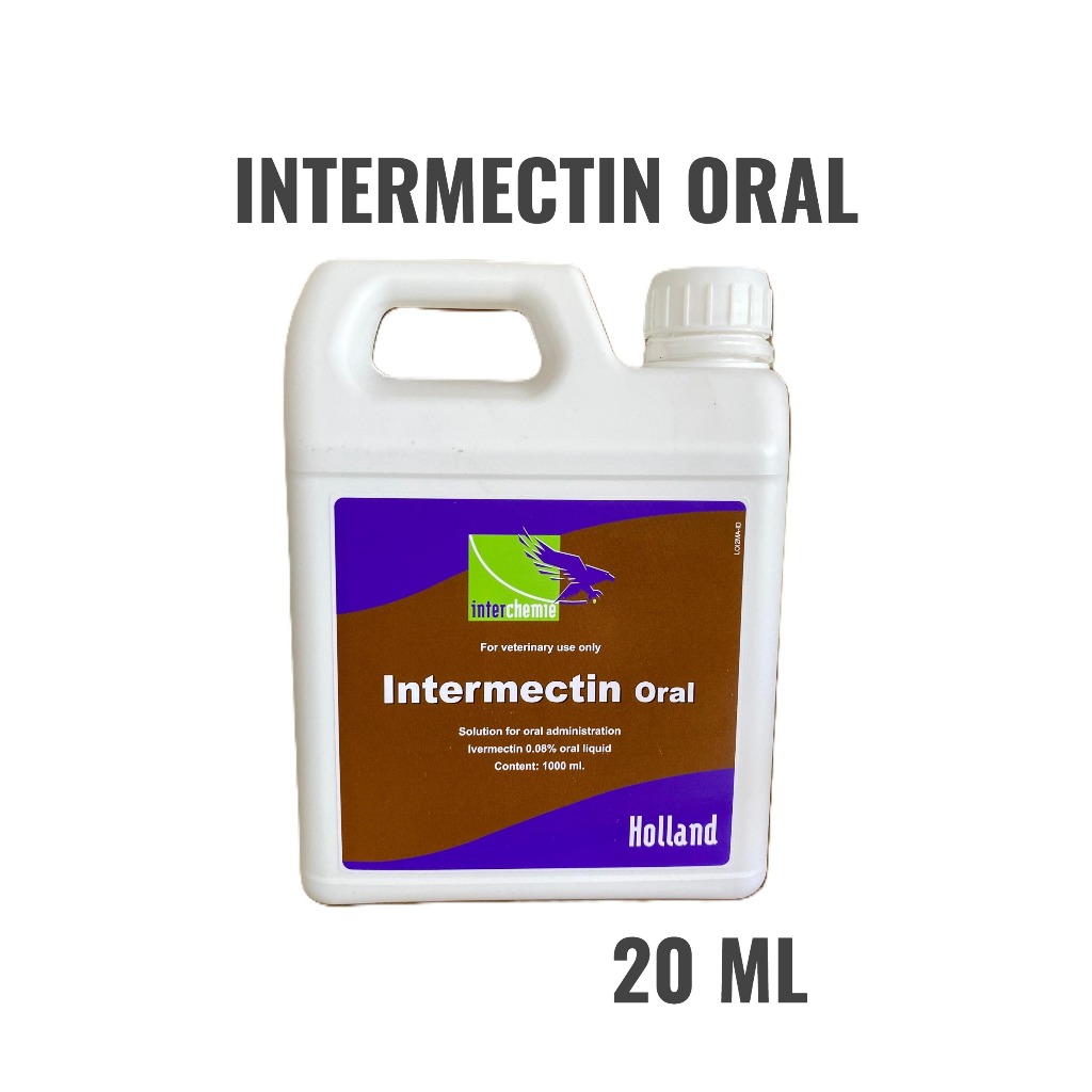 Intermectin Oral Obat Cacing & Parasit untuk Sapi, Kambing, Domba - 20 Ml
