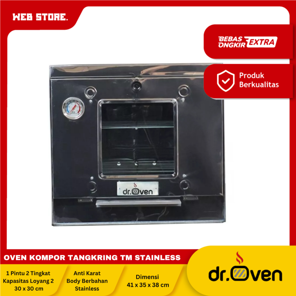 Oven Kompor Tangkring TM Anti Karat + Termometer Body Stainless (Petunjuk Suhu) Oven Tangkring DR. O