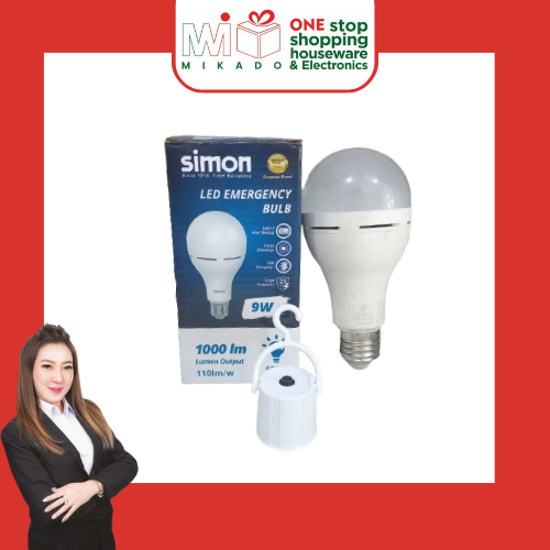 SIMON - LAMPU EMERGENCY 9WATT / Lampu Otomatis Saat Listrik Mati