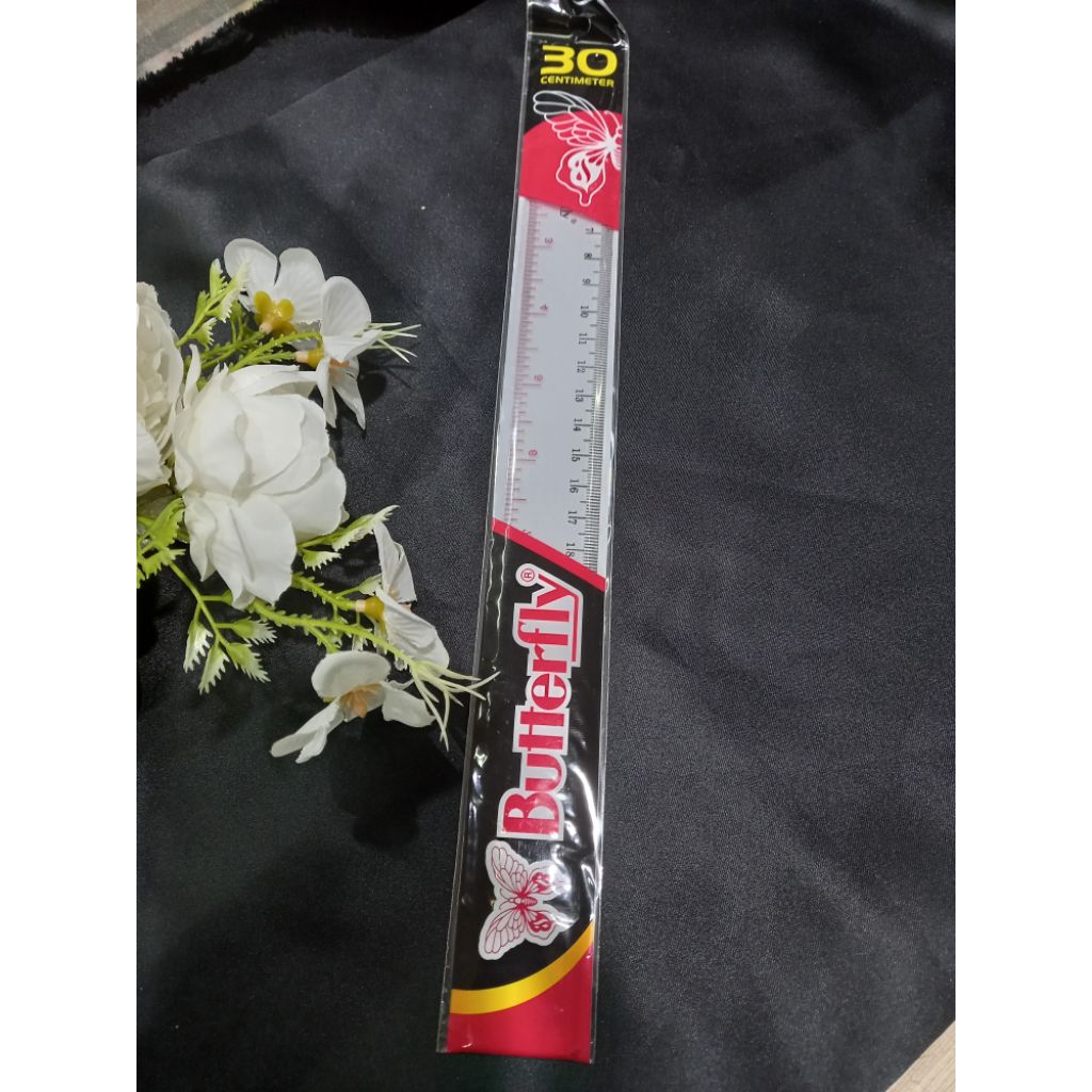 

penggaris Butterfly 30cm/satuan/pcs